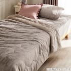 2枚合わせ 毛布 ダブル(ふわふわワッフル A25 モカ) 7枚目画像