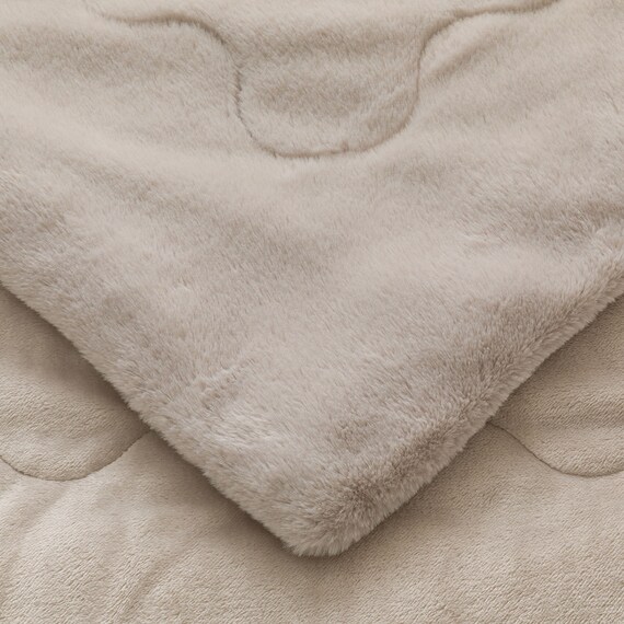 2枚合わせ 毛布 ダブル(ふわふわワッフル A25 モカ) 10枚目画像