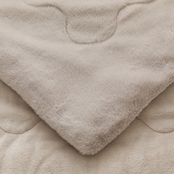 2枚合わせ 毛布 ダブル(ふわふわワッフル A25 モカ) 10枚目画像