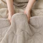 2枚合わせ 毛布 ダブル(ふわふわワッフル A25 モカ) 11枚目画像