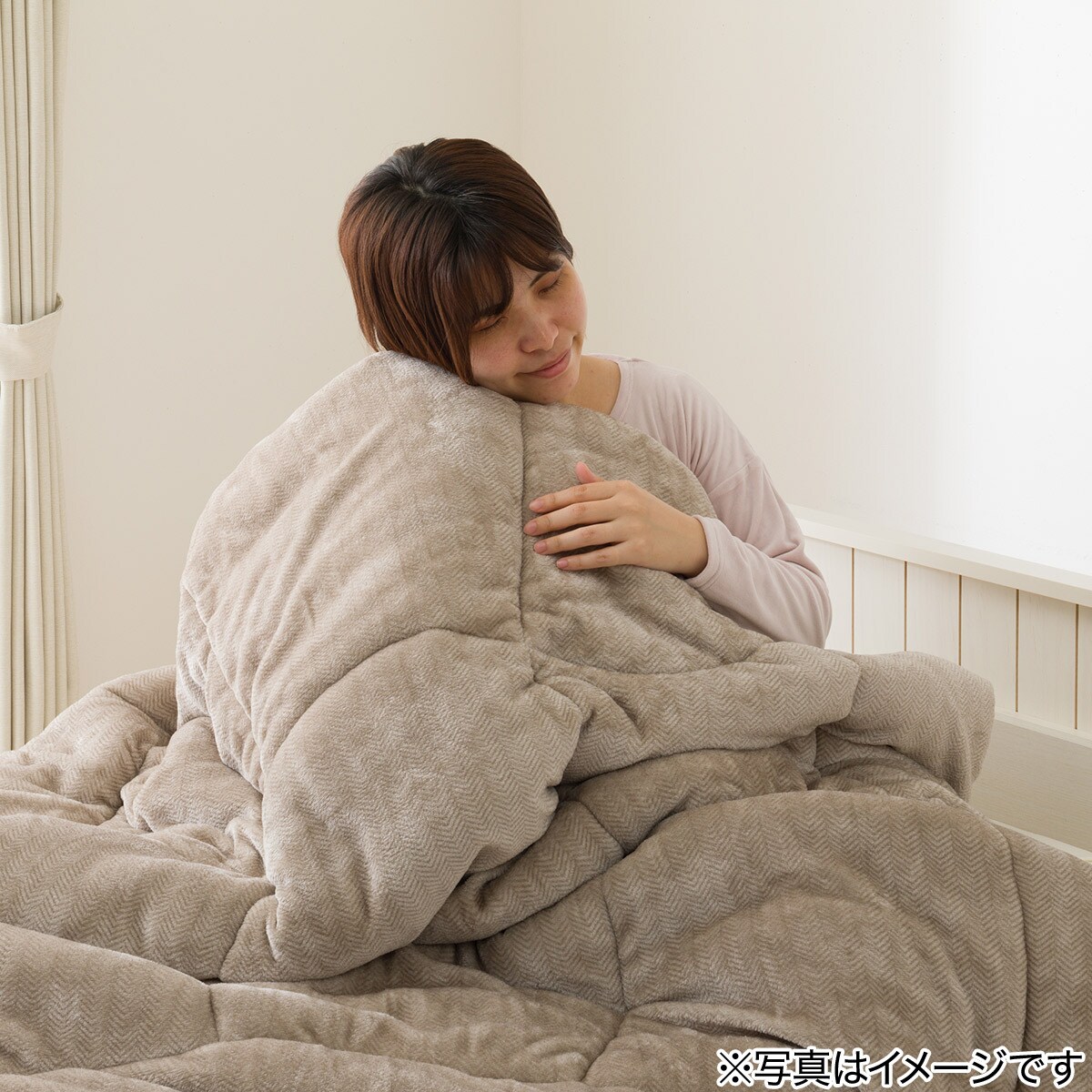 カバーのいらない 両面使える掛ふとん ダブル(Nウォーム A25 モカ