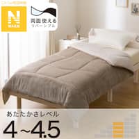 カバーのいらない 両面使える掛ふとん クイーン(Nウォーム A25 モカ)【ネット特別商品】