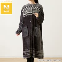 すっぽり収納 着る毛布(Nウォーム Rネック ミドル DGY)
