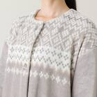 すっぽり収納 着る毛布(Nウォーム RネックロングLGY L) 10枚目画像