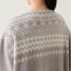 すっぽり収納 着る毛布(Nウォーム RネックロングLGY L) 14枚目画像