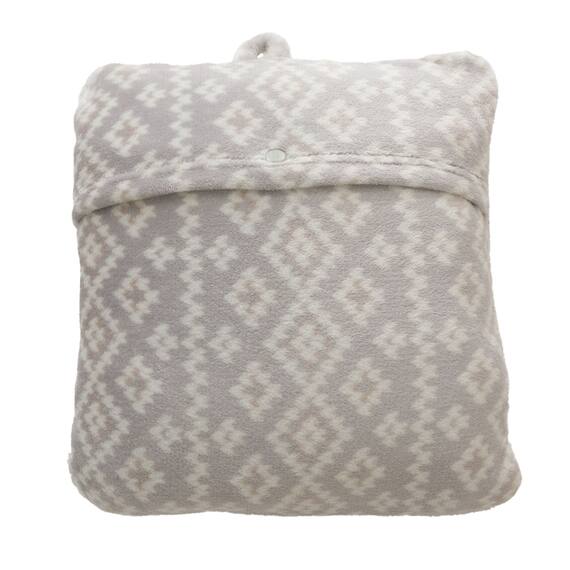 すっぽり収納 着る毛布(Nウォーム RネックロングLGY L) 15枚目画像