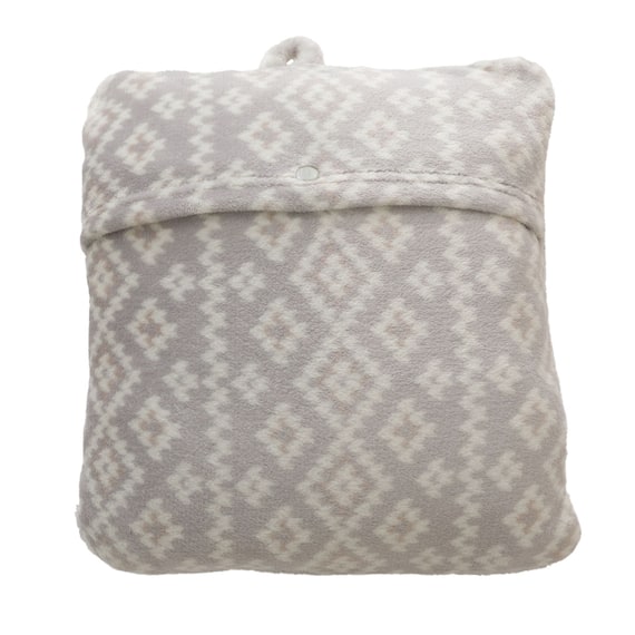 すっぽり収納 着る毛布(Nウォーム RネックロングLGY L) 15枚目画像