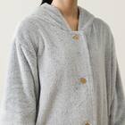 すっぽり収納 着る毛布(NウォームSPフード付きロングDGYLKR) 10枚目画像