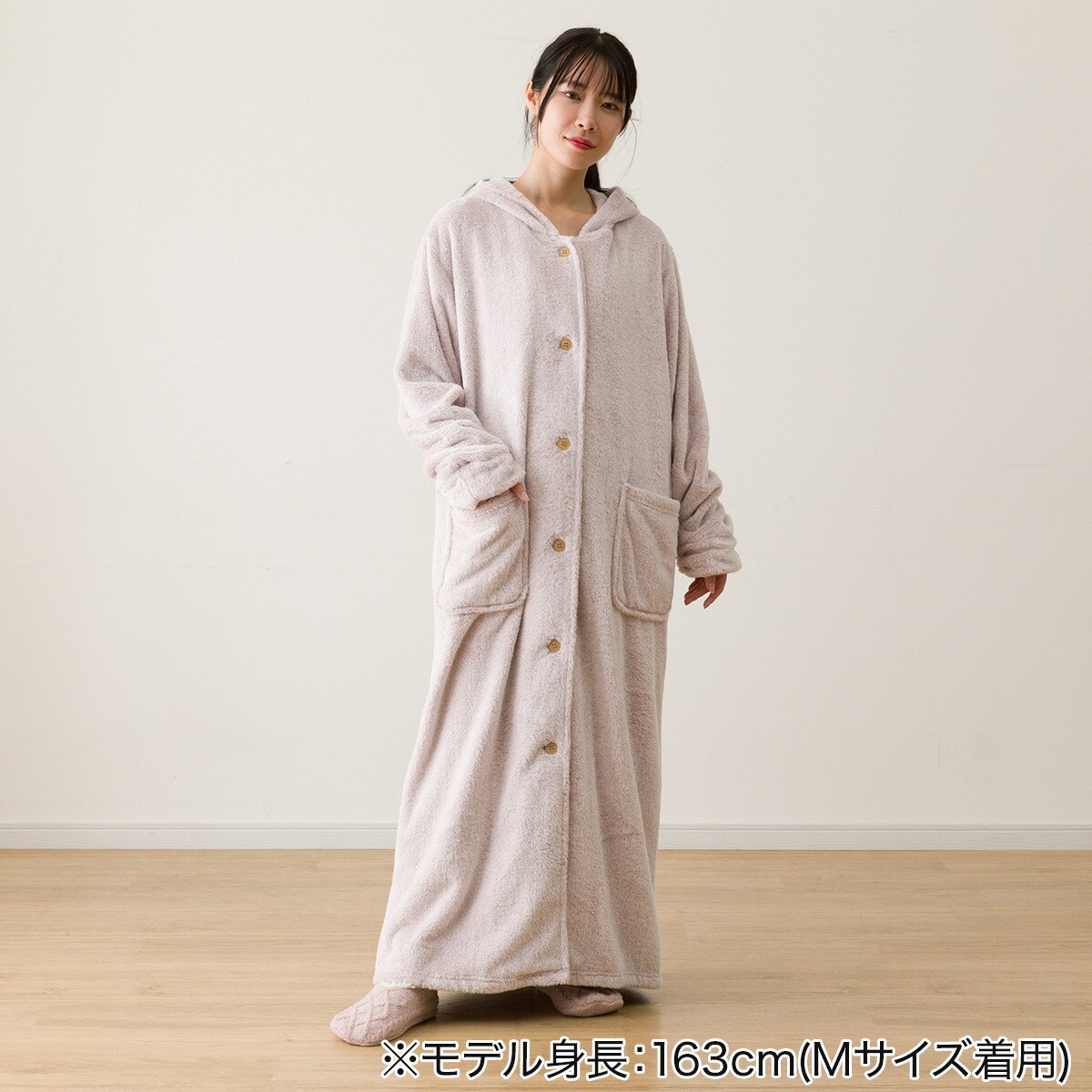 すっぽり収納 着る毛布(NウォームSPフード付きロング RO M) | ニトリ