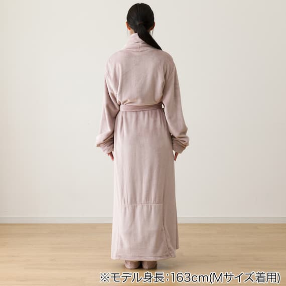 すっぽり収納 着る毛布(NウォームWSPエリ付きロングRO M) 11枚目画像