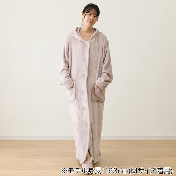 すっぽり収納 着る毛布(NウォームWSP フード付き ロングRO M) 7枚目画像