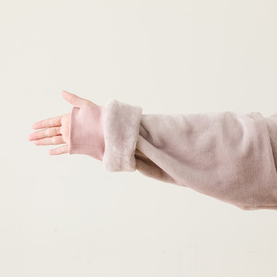 すっぽり収納 着る毛布(NウォームWSP フード付き ロングRO M) 13枚目画像