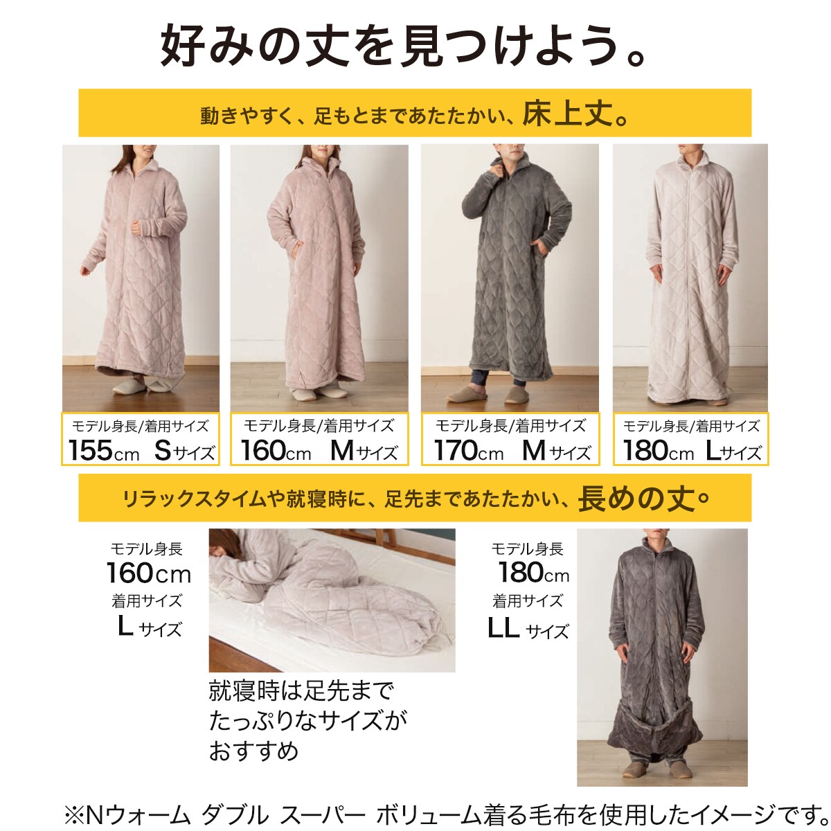 【即発送！新品未使用】極 ボリューム 中わた入り 着る毛布 Lサイズ Nウォーム 新品 ニトリ ボリューム中わた入り着る毛布 ロング丈 NウォームWSP DGY