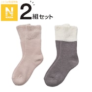 2Pソックス(Nウォーム裏起毛トップモール23-25)