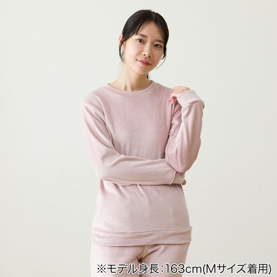 WOMEN ソフトベロア上下セット(Nウォーム neRO M) 4枚目画像