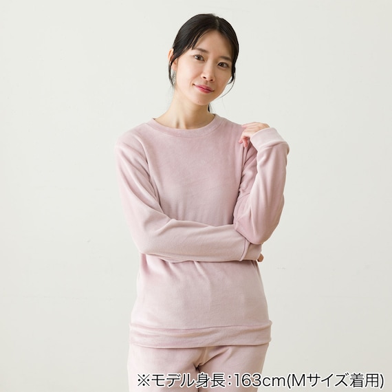 WOMEN ソフトベロア上下セット(Nウォーム neRO M) 4枚目画像