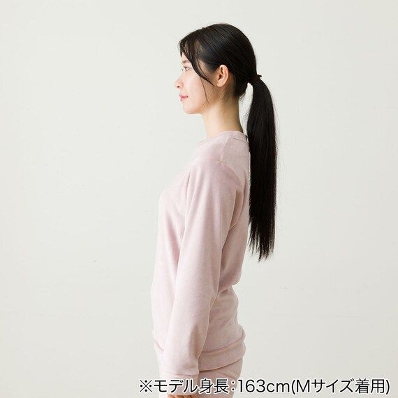 WOMEN ソフトベロア上下セット(Nウォーム neRO M) 5枚目画像