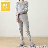 WOMEN ソフトベロア上下セット(Nウォーム neGY M)
