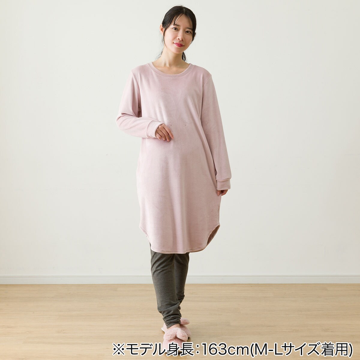 WOMEN ソフトベロアチュニック&レギンスセット(Nウォーム neROL-LL