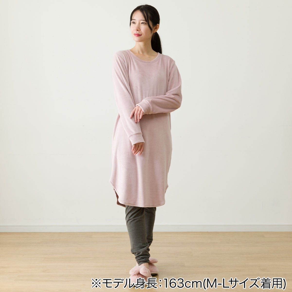 WOMEN ソフトベロアチュニック&レギンスセット(Nウォーム neROL-LL