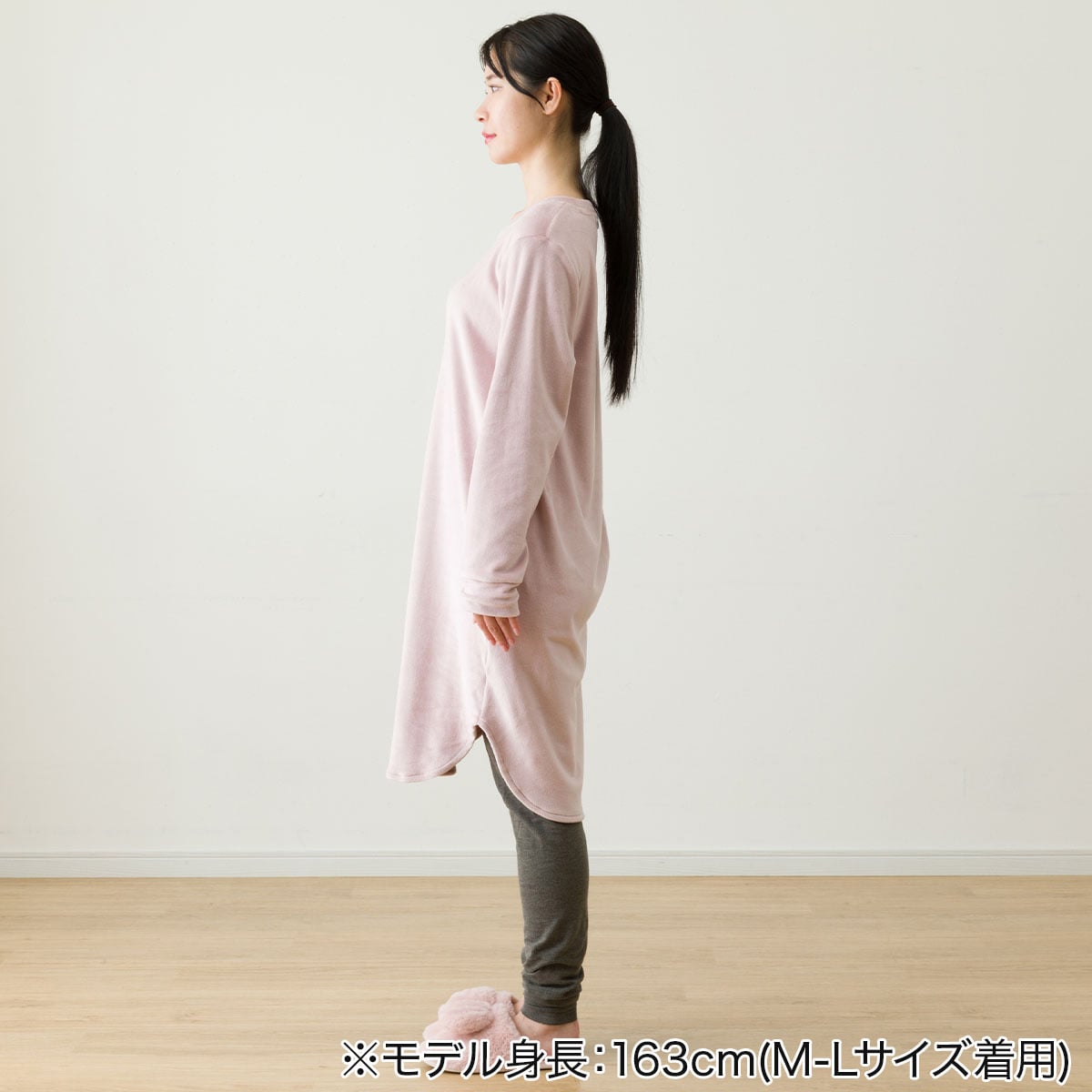 WOMEN ソフトベロアチュニック&レギンスセット(Nウォーム neROL-LL