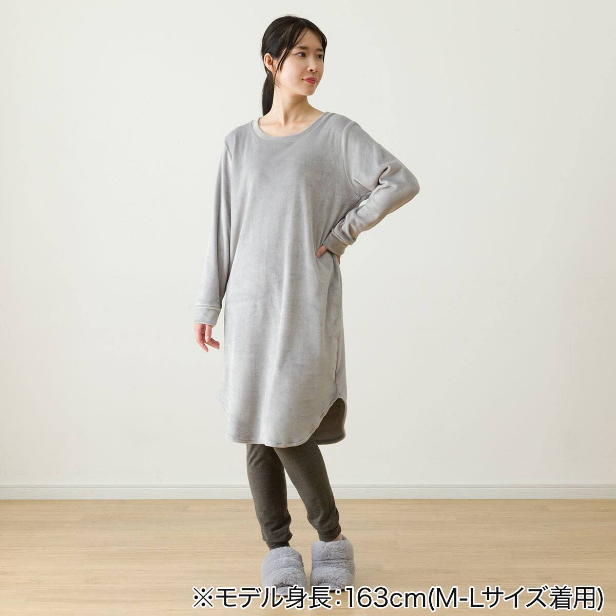 WOMEN ソフトベロアチュニック&レギンスセット(Nウォーム neGYL-LL