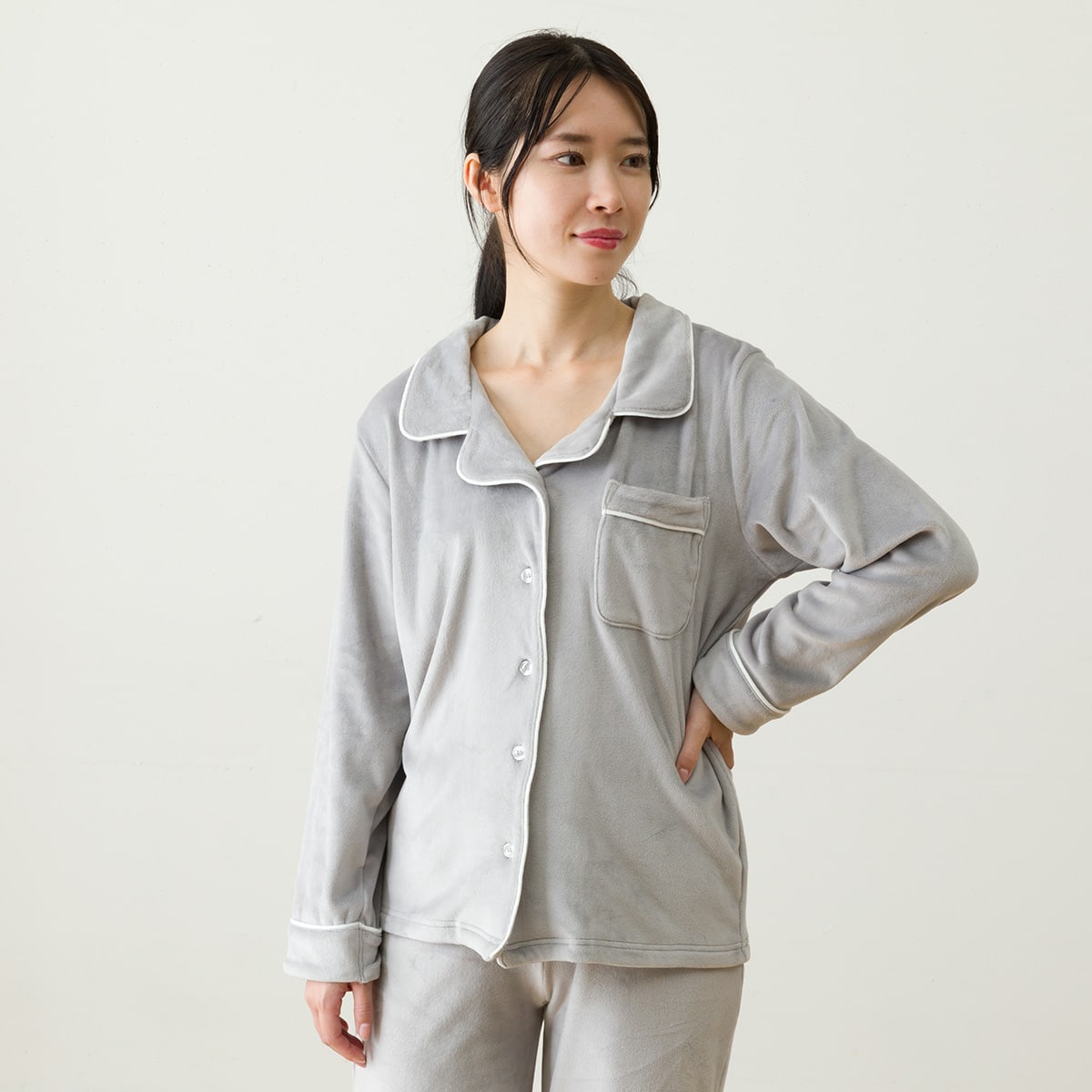 WOMEN ソフトベロア パジャマセット(Nウォーム neGY M) | ニトリネット