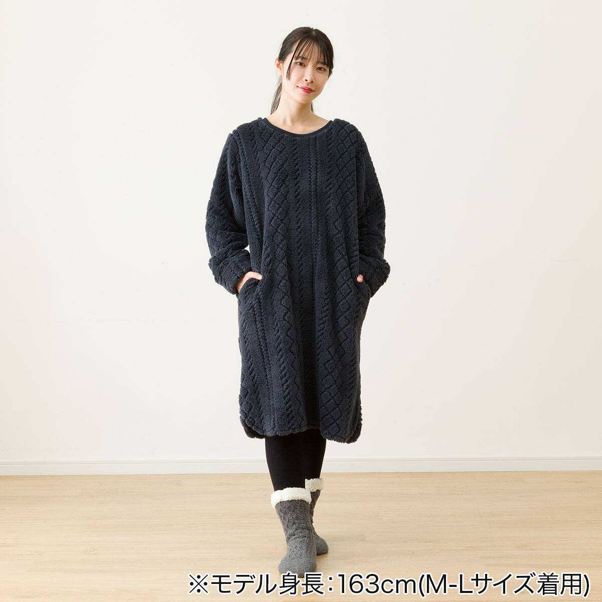 WOMEN ケーブルワンピース (NウォームWSPケーブルNV L-LL) | ニトリ