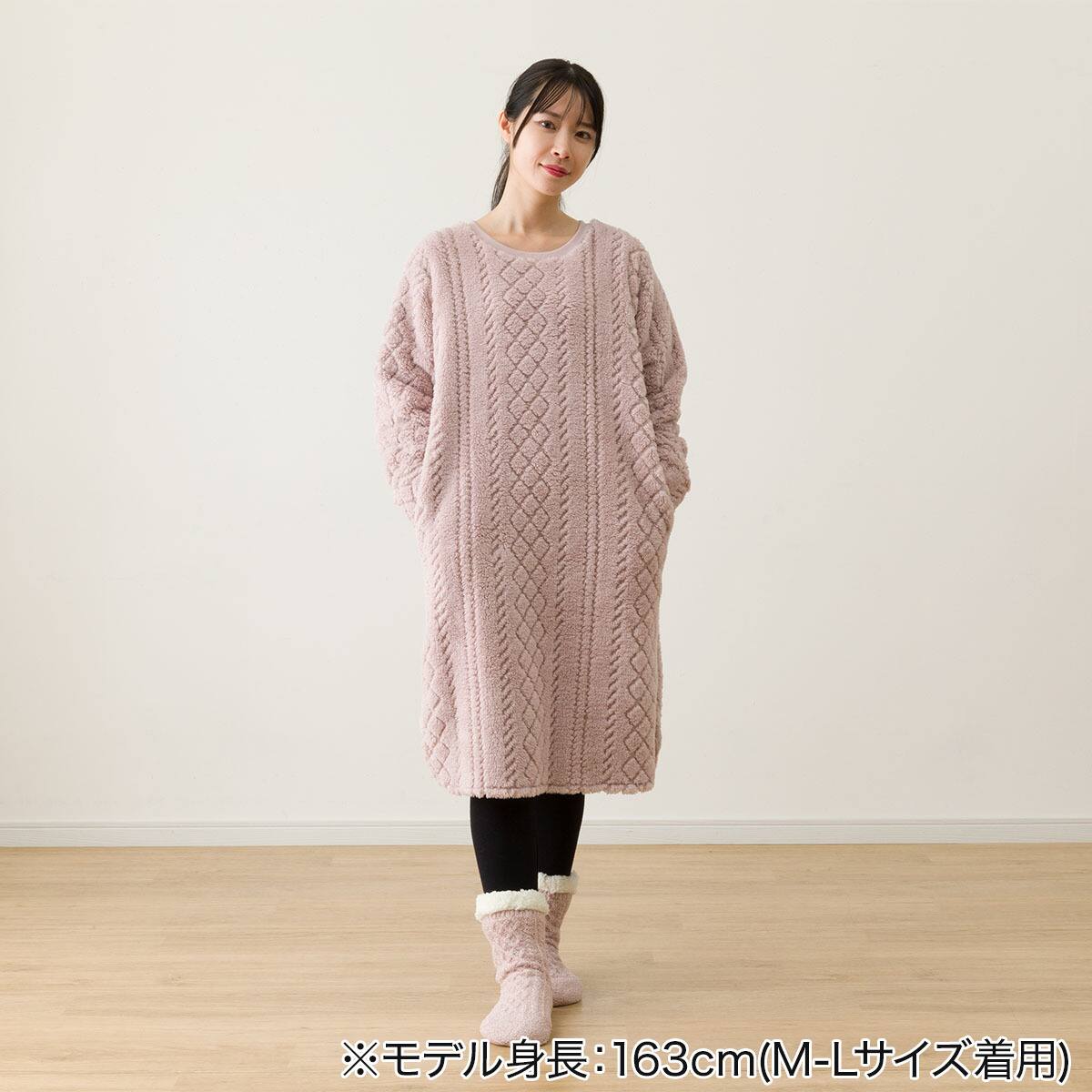 WOMEN ケーブルワンピース (NウォームWSPケーブルRO M-L) | ニトリ