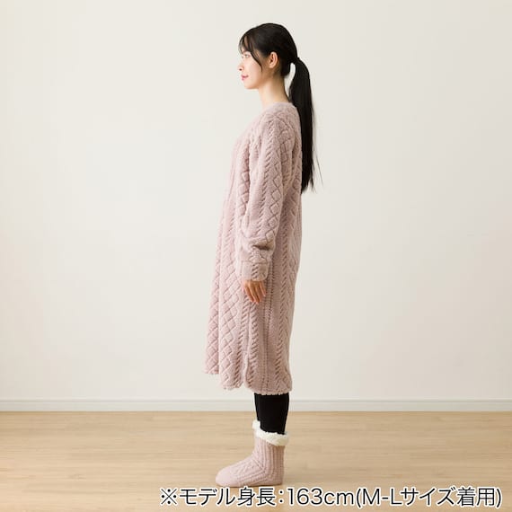 WOMEN ケーブルワンピース (NウォームWSPケーブルRO L-LL) 4枚目画像