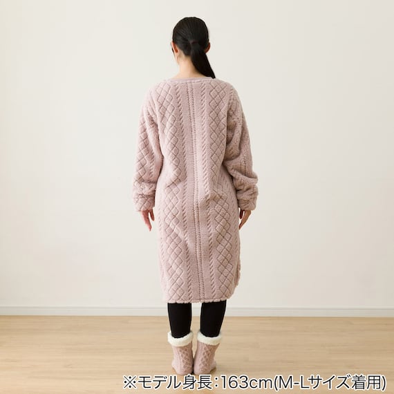 WOMEN ケーブルワンピース (NウォームWSPケーブルRO L-LL) 5枚目画像