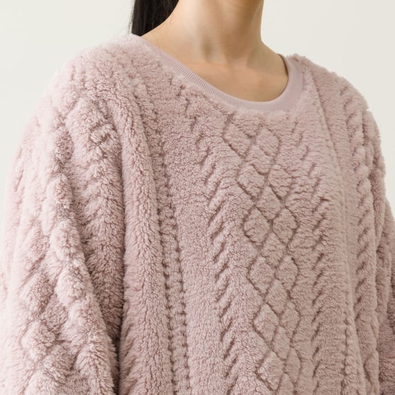 WOMEN ケーブルワンピース (NウォームWSPケーブルRO L-LL) 6枚目画像