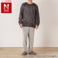 MEN シャギーフリース上下セット(NウォームWSPneCGYGY L)