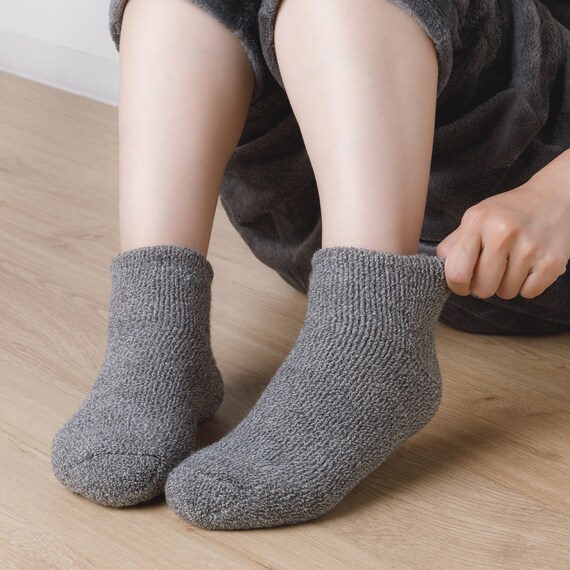 ふわふわ二重編みソックス(Nウォーム ne GY25-27) 2枚目画像