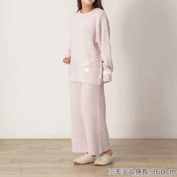 WOMEN パウダーニット ロングパンツ(RO F) 2枚目画像