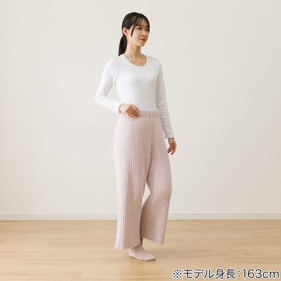 WOMEN パウダーニット ロングパンツ(RO F) 3枚目画像