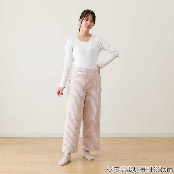 WOMEN パウダーニット ロングパンツ(RO F) 4枚目画像