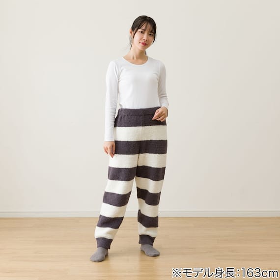 WOMEN パウダーニット ロングパンツ(DGY F) 3枚目画像