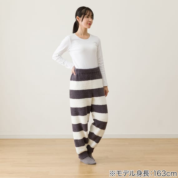 WOMEN パウダーニット ロングパンツ(DGY F) 4枚目画像