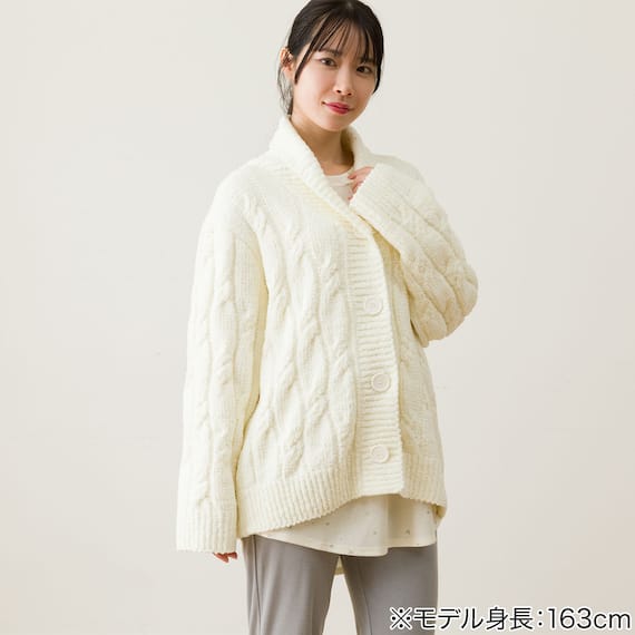 WOMEN ふわふわ カーディガン(IVF) 5枚目画像