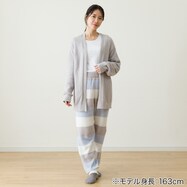 WOMENふわふわロングカーディガン(HK5 GY F)