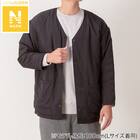 リバーシブルわた入りカーディガン(Nウォーム BKxGY L) 1枚目画像