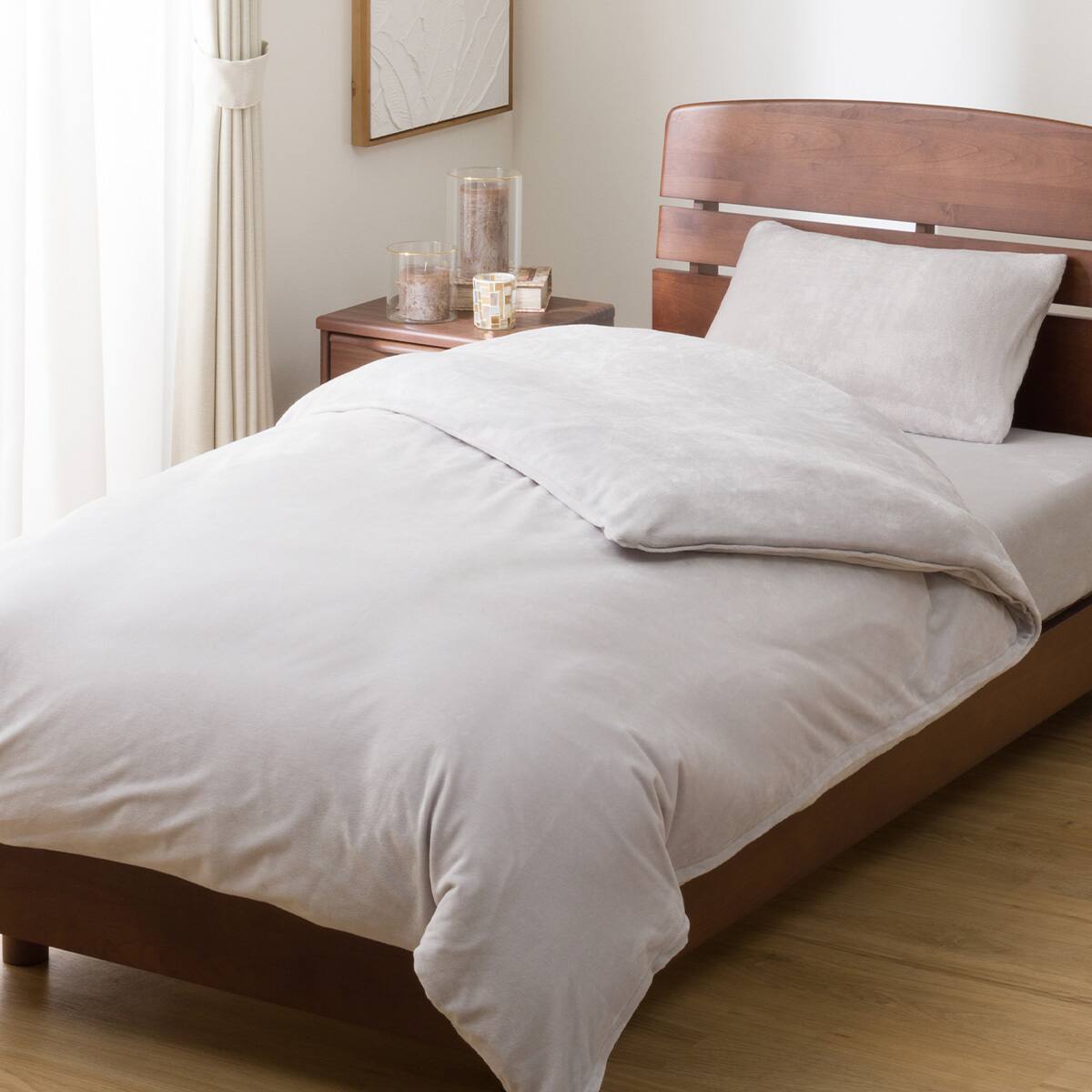 毛布にもなる掛ふとんカバー シングル(Nウォーム グレー 25NW01