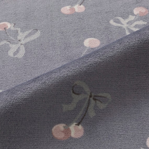 【2点セット】毛布にもなる掛ふとんカバー シングル(Nウォーム リボンチェリー NG09 S)+まくらカバー(Nウォーム リボンチェリー NG09) 4枚目画像