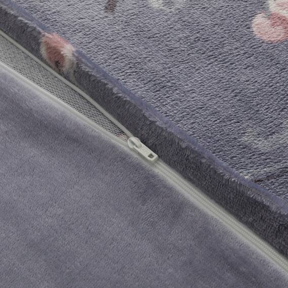 【2点セット】毛布にもなる掛ふとんカバー シングル(Nウォーム リボンチェリー NG09 S)+まくらカバー(Ｎウォーム リボンチェリー NG09) 6枚目画像