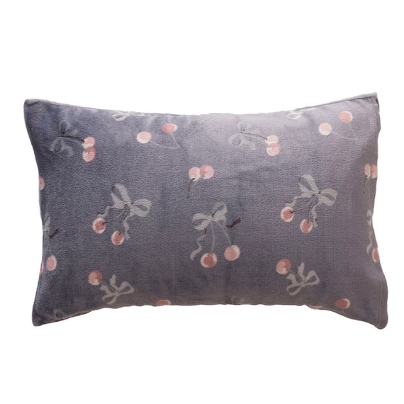 【2点セット】毛布にもなる掛ふとんカバー シングル(Nウォーム リボンチェリー NG09 S)+まくらカバー(Nウォーム リボンチェリー NG09) 9枚目画像