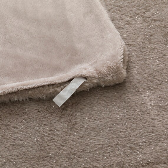 【2点セット】毛布にもなる掛ふとんカバー シングル(NウォームSP ラメファー D2508 S)+まくらカバー(ＮウォームSP ラメファー D2508) 7枚目画像