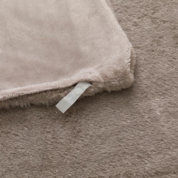 【2点セット】毛布にもなる掛ふとんカバー シングル(NウォームSP ラメファー D2508 S)+まくらカバー(NウォームSP ラメファー D2508) 7枚目画像