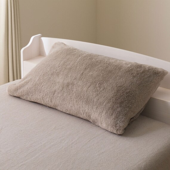 【2点セット】毛布にもなる掛ふとんカバー シングル(NウォームSP ラメファー D2508 S)+まくらカバー(ＮウォームSP ラメファー D2508) 8枚目画像