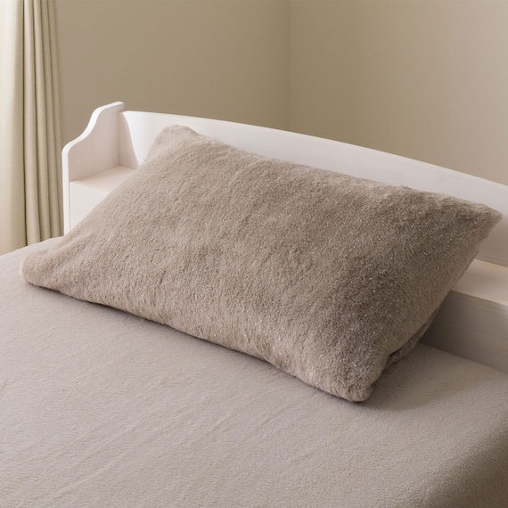 【2点セット】毛布にもなる掛ふとんカバー シングル(NウォームSP ラメファー D2508 S)+まくらカバー(NウォームSP ラメファー D2508) 8枚目画像